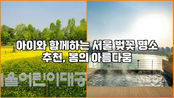 아이와 함께하는 서울 벚꽃 명소 추천, 봄의 아름다움