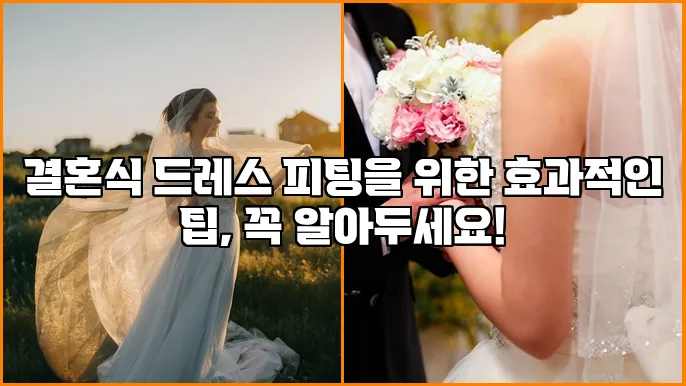 결혼식 드레스 피팅을 위한 효과적인 팁, 꼭 알아두세요!