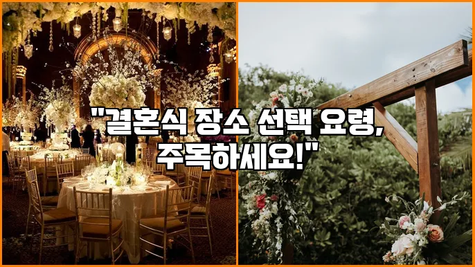 "결혼식 장소 선택 요령, 주목하세요!"