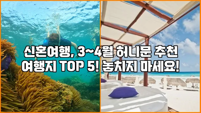 신혼여행, 3~4월 허니문 추천 여행지 TOP 5! 놓치지 마세요!