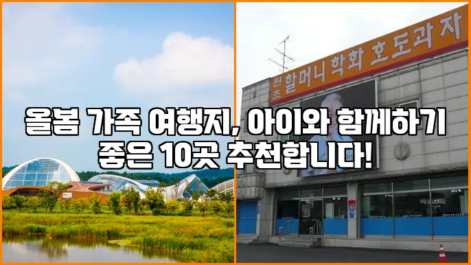 올봄 가족 여행지, 아이와 함께하기 좋은 10곳 추천합니다!