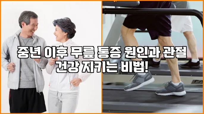 중년 이후 무릎 통증 원인과 관절 건강 지키는 비법!