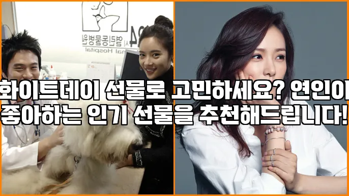 화이트데이 선물로 고민하세요? 연인이 좋아하는 인기 선물을 추천해드립니다!