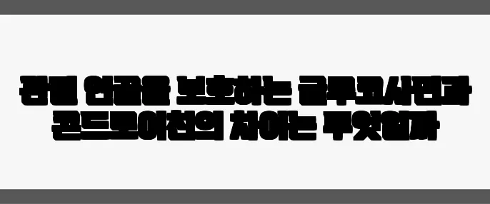 관절 연골을 보호하는 글루코사민과 콘드로이친의 차이는 무엇일까