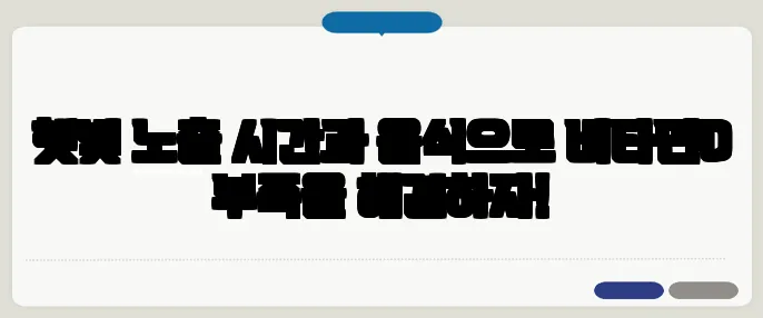햇빛 노출 시간과 음식으로 비타민D 부족을 해결하자!