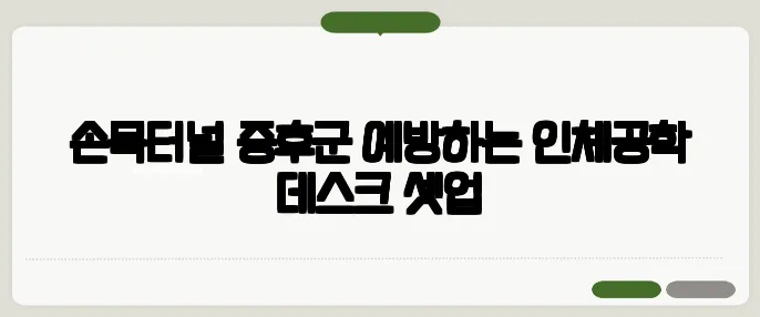 손목터널 증후군 예방하는 인체공학 데스크 셋업