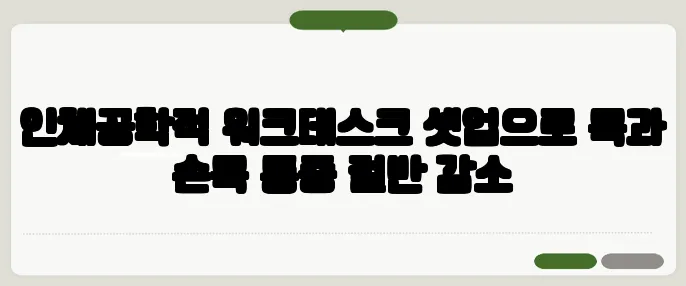 인체공학적 워크데스크 셋업으로 목과 손목 통증 절반 감소