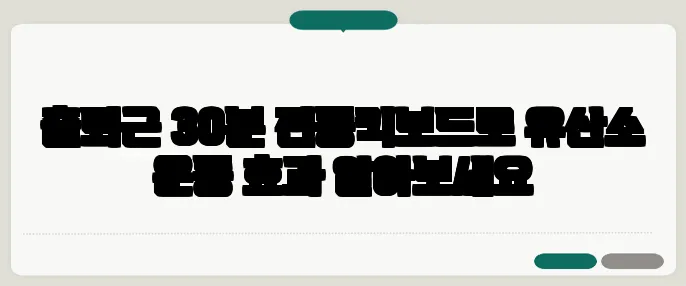 출퇴근 30분 전동킥보드로 유산소 운동 효과 알아보세요