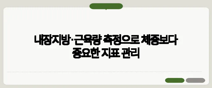 내장지방·근육량 측정으로 체중보다 중요한 지표 관리