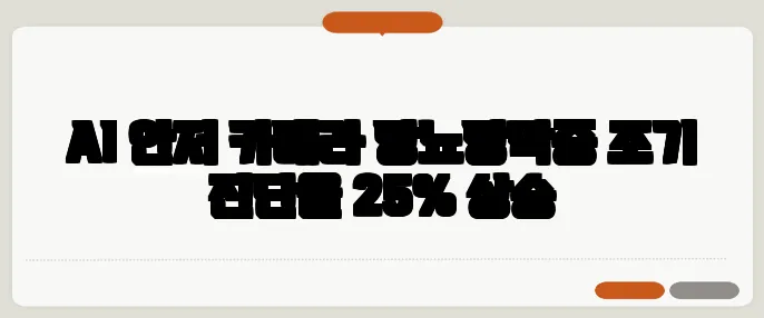 AI 안저 카메라 당뇨망막증 조기 진단율 25% 상승
