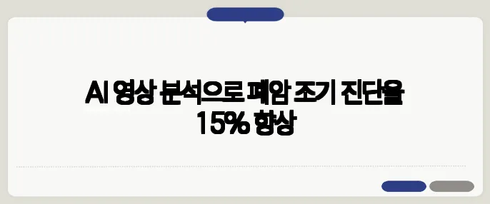AI 영상 분석으로 폐암 조기 진단율 15% 향상