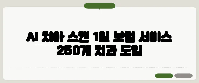 AI 치아 스캔 1일 보철 서비스 250개 치과 도입