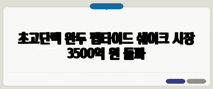 초고단백 완두 펩타이드 쉐이크 시장 3500억 원 돌파