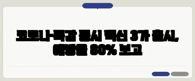 코로나·독감 동시 백신 3가 출시, 예방율 80% 보고