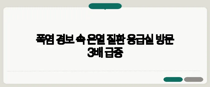 폭염 경보 속 온열 질환 응급실 방문 3배 급증