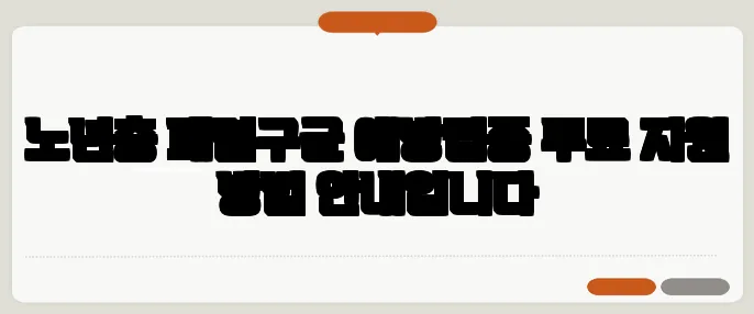 노년층 폐렴구균 예방접종 무료 지원 방법 안내입니다