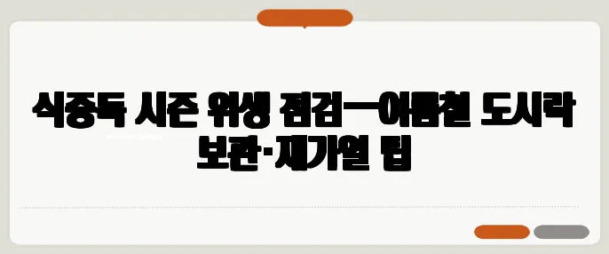 식중독 시즌 위생 점검—여름철 도시락 보관·재가열 팁