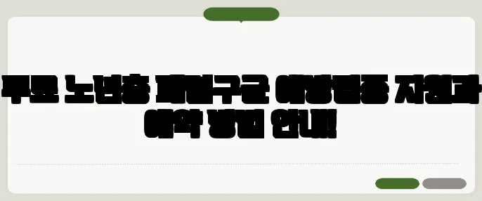 무료 노년층 폐렴구균 예방접종 지원과 예약 방법 안내!