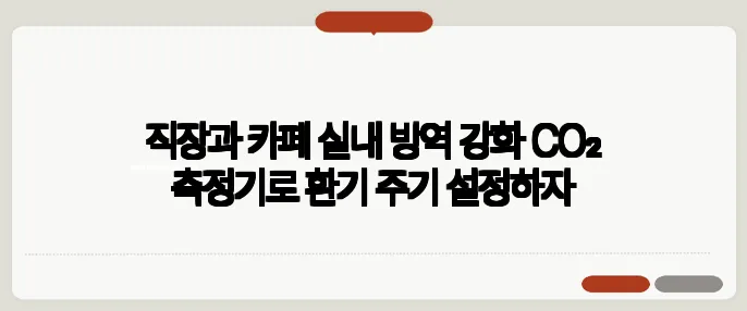 직장과 카페 실내 방역 강화 CO₂ 측정기로 환기 주기 설정하자