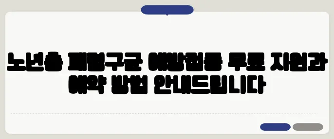 노년층 폐렴구균 예방접종 무료 지원과 예약 방법 안내드립니다